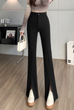Front Slit Flared Pants