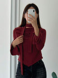 Asymmetric Tie Neck Top
