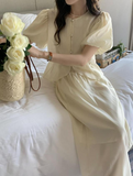 Buttoned Peplum Top & Skirt Set