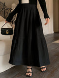 Solid Tiered Skirt