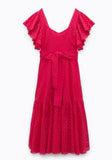 Schiffli Embroidered Long Dress