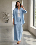 Linen Three Pieces Co-Ord Set