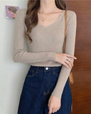 V-Neck Rib-Knit Tee