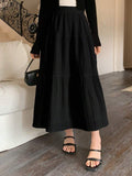 Solid Tiered Skirt