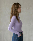 Round Neck Rib-Knit Tee