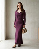 Solid Cami Dress & Shrug Set