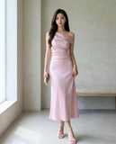 Satin Drape Dress