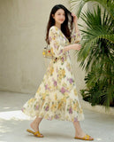 Floral Ruffle Hem Dress