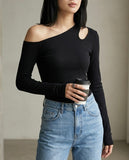 Asymmetrical Cut Out Tee