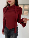 Asymmetric Tie Neck Top