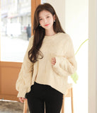 Cable Knit Sweater - Beige