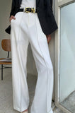 Solid Wide Leg Pants