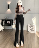 Front Slit Flared Pants