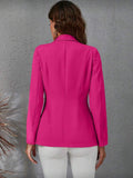 SHEIN Lapel Collar Double Breasted Flap Detail Blazer
