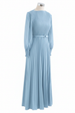 Pierre Solid Pleated Dress