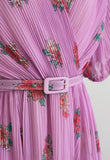 Floral Tiered Wrap Dress