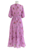 Floral Tiered Wrap Dress