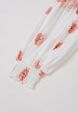 Floral Pleated Dress - White