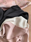 Solid Satin Skirt - Black