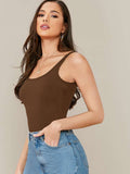 SHEIN Solid Form-Fitting Tank Top
