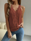SHEIN Guipure Lace V-Neck Tank Top