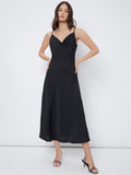 SHEIN Cowl Neck Solid Slip Dress