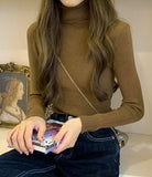 Rib-Knit Turtle Neck Top