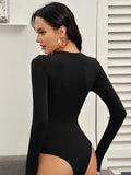 SHEIN Solid Form Fitted Bodysuit