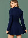 SHEIN Notch Collar Double Breasted Blazer Dress