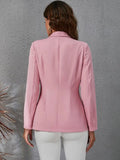 SHEIN Lapel Collar Double Breasted Flap Detail Blazer