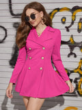 SHEIN Notch Collar Double Breasted Blazer Dress
