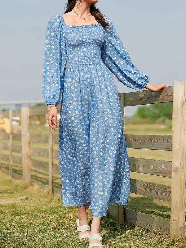 Shein blue dress deals