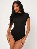 SHEIN BASICS Solid Slim Fit Bodysuit