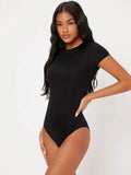 SHEIN BASICS Solid Slim Fit Bodysuit