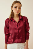 Flowy Solid Satin Shirt