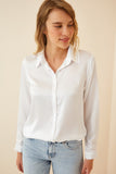 Flowy Solid Satin Shirt
