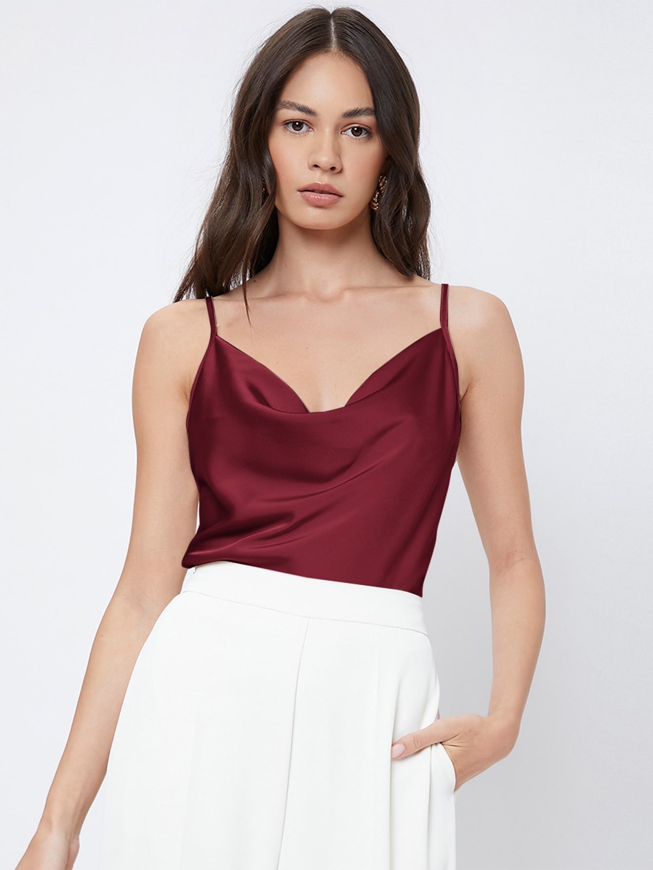 SHEIN Cowl Neck Cami Top – Urban Chic