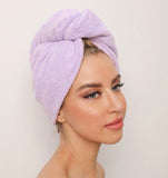 SHEIN BASIC LIVING Quick Dry Microfiber Hair Turban Towel Coral Fleece