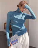 Rib-Knit Turtle Neck Top