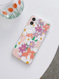 SHEIN Flower Pattern Clear iPhone Case