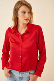 Flowy Solid Satin Shirt