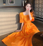 Solid Belted Long Dress