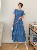 Solid Tiered Ruffle Dress