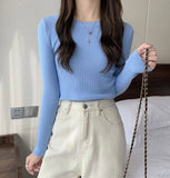 Rib-Knit Long Sleeve Top