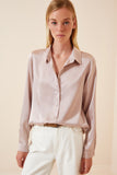Flowy Solid Satin Shirt