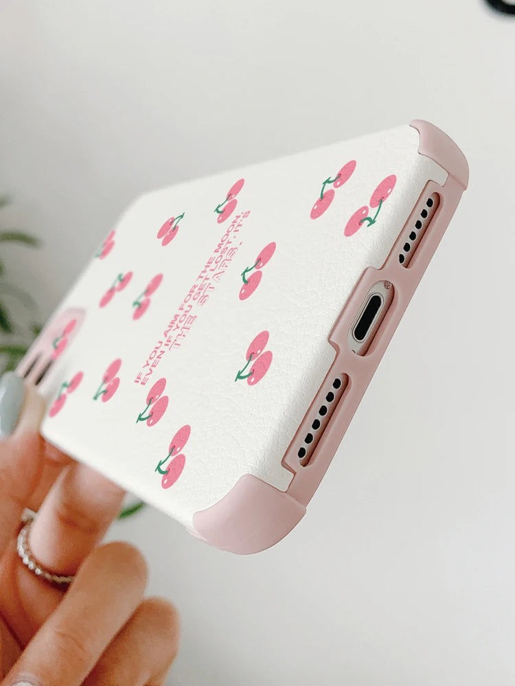 SHEIN Cherry Painted Phone Case