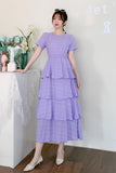 Solid Tiered Ruffle Dress